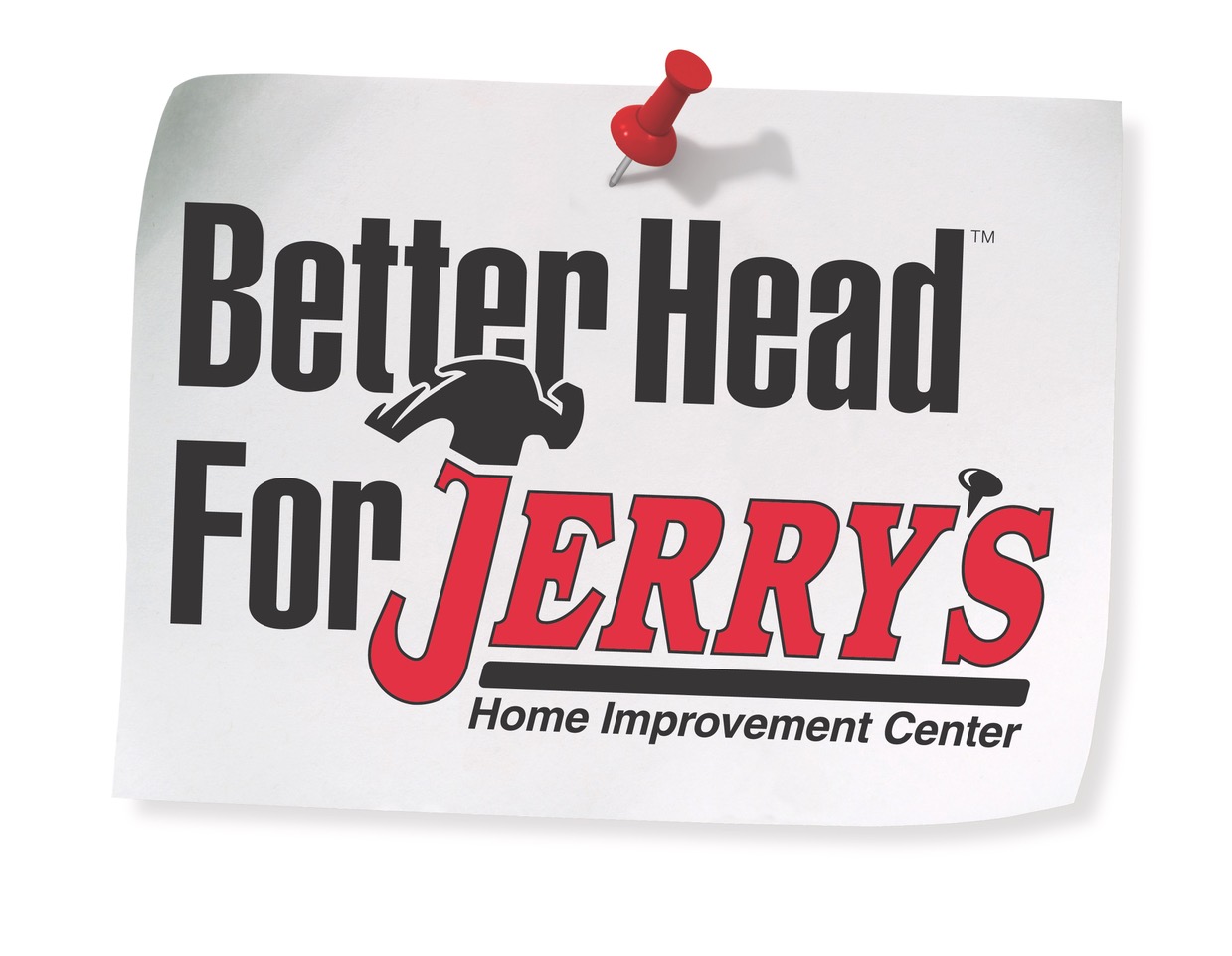 Jerry's logo with post it