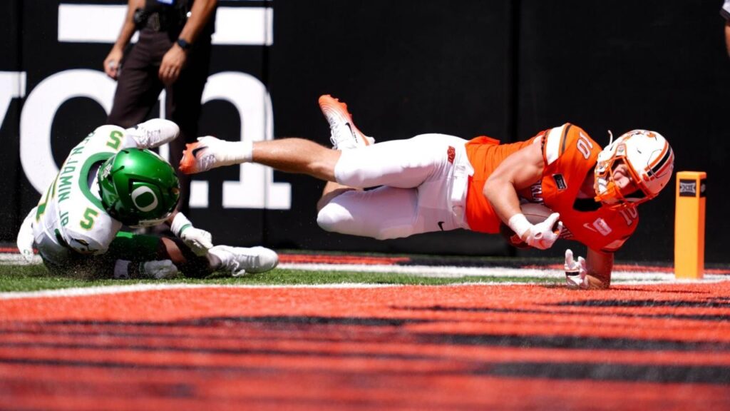 Oklahoma State upsets No. 6 Oregon as 2 top-12 teams fall to unranked foes